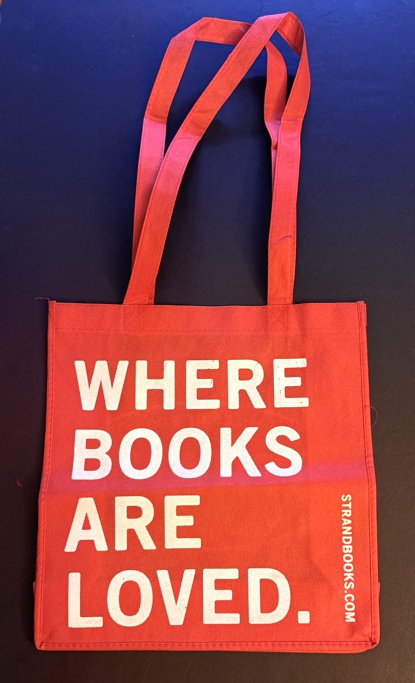 Strand Bookstore NYC Canvas Tote Bag - 18 Miles of Books - Bright Red